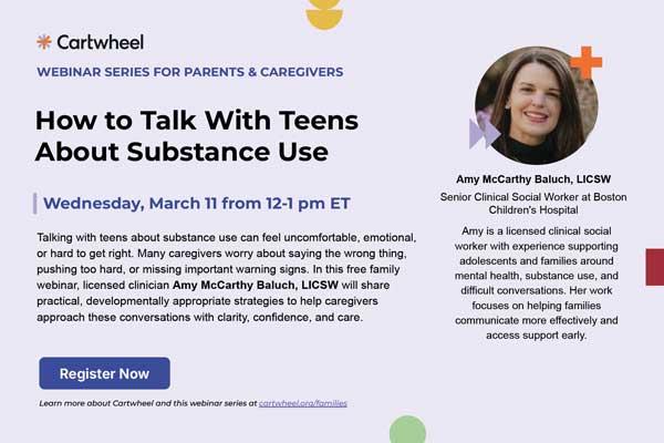 How to Talk with Teens flyer in English