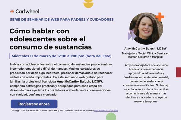 How to Talk with Teens flyer in Spanish