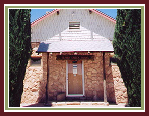 Front entrance of school building